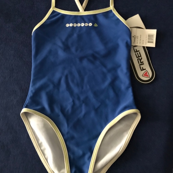 Firefly Girls One Piece Swimsuit NWT Royal Blue US 8 / 128 - Picture 3 of 7